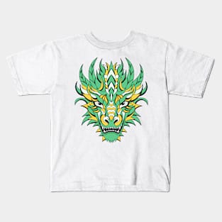 Head of green dragon Kids T-Shirt